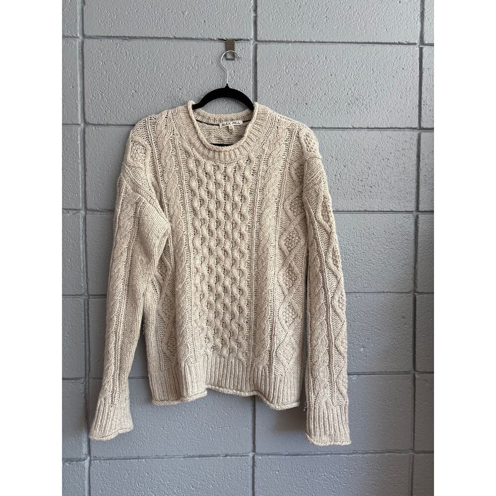 Alex Mill Catskill Weekend Fisherman Sweater in Barley size M - Picture 2 of 5